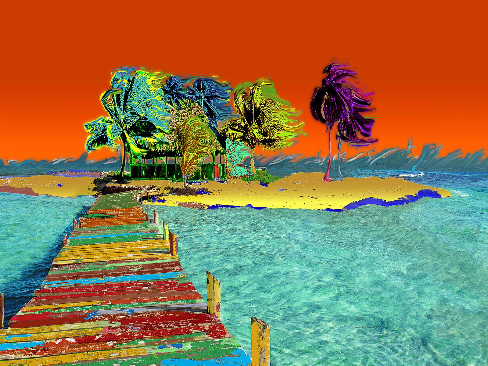 20217  seascape, hand painted, caribbean, tropical,, .jpg