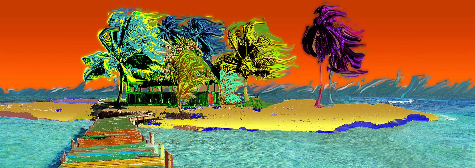 20217p seascape, hand painted, tropical, caribbean,, .jpg
