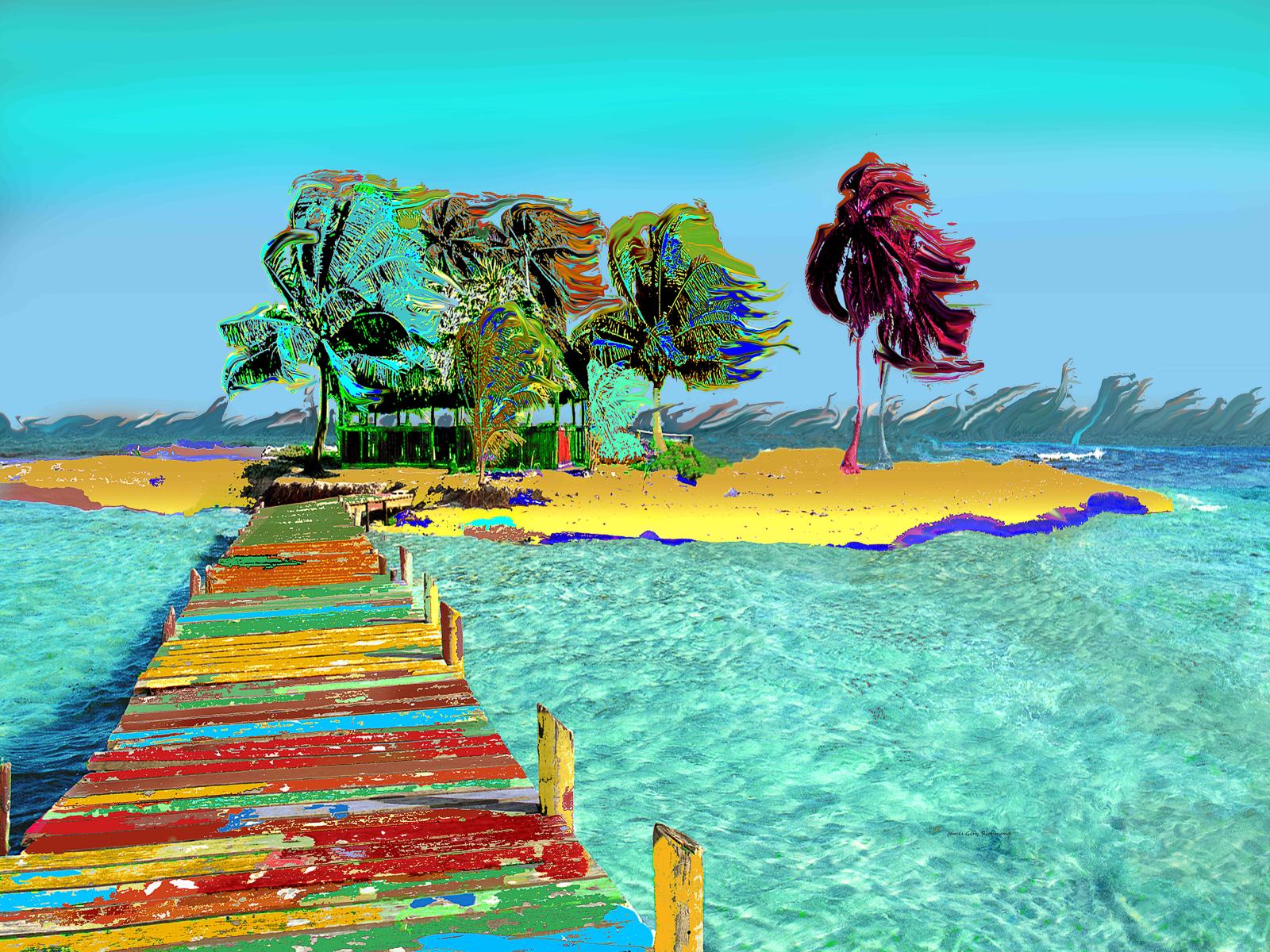 21765  seascape, handpainted, fantasy, islands, caribbean, tropical,, .jpg