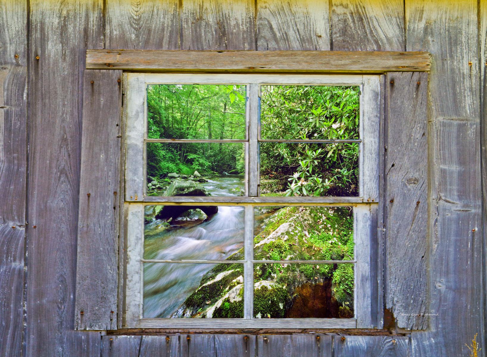 32325 nature, mountain river, barn wood frame, ,.jpg