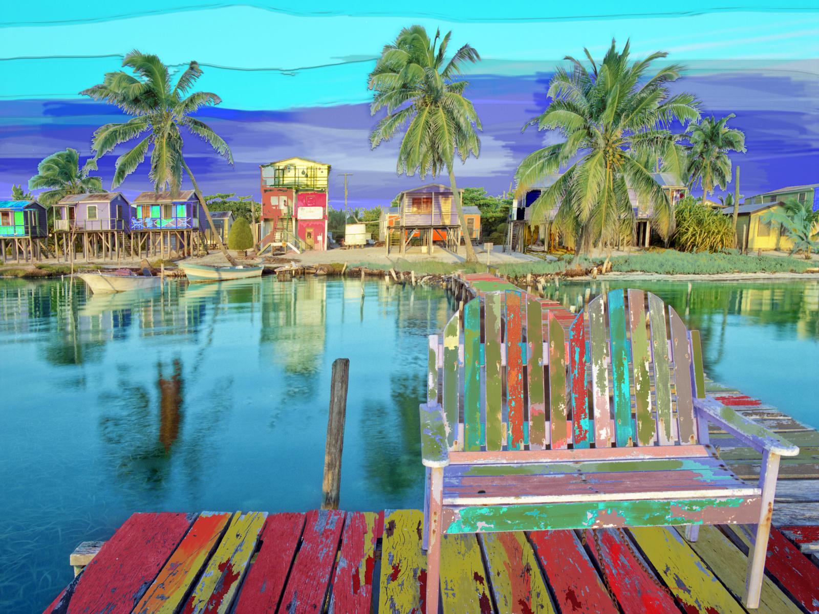 34293 seascape, hand painted, adirondack chairs, caribbean, tropical,, .jpg