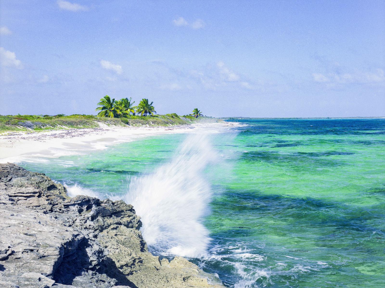 60957  seascape, crashing surf, tropical, Islands, bahamas,, .jpg