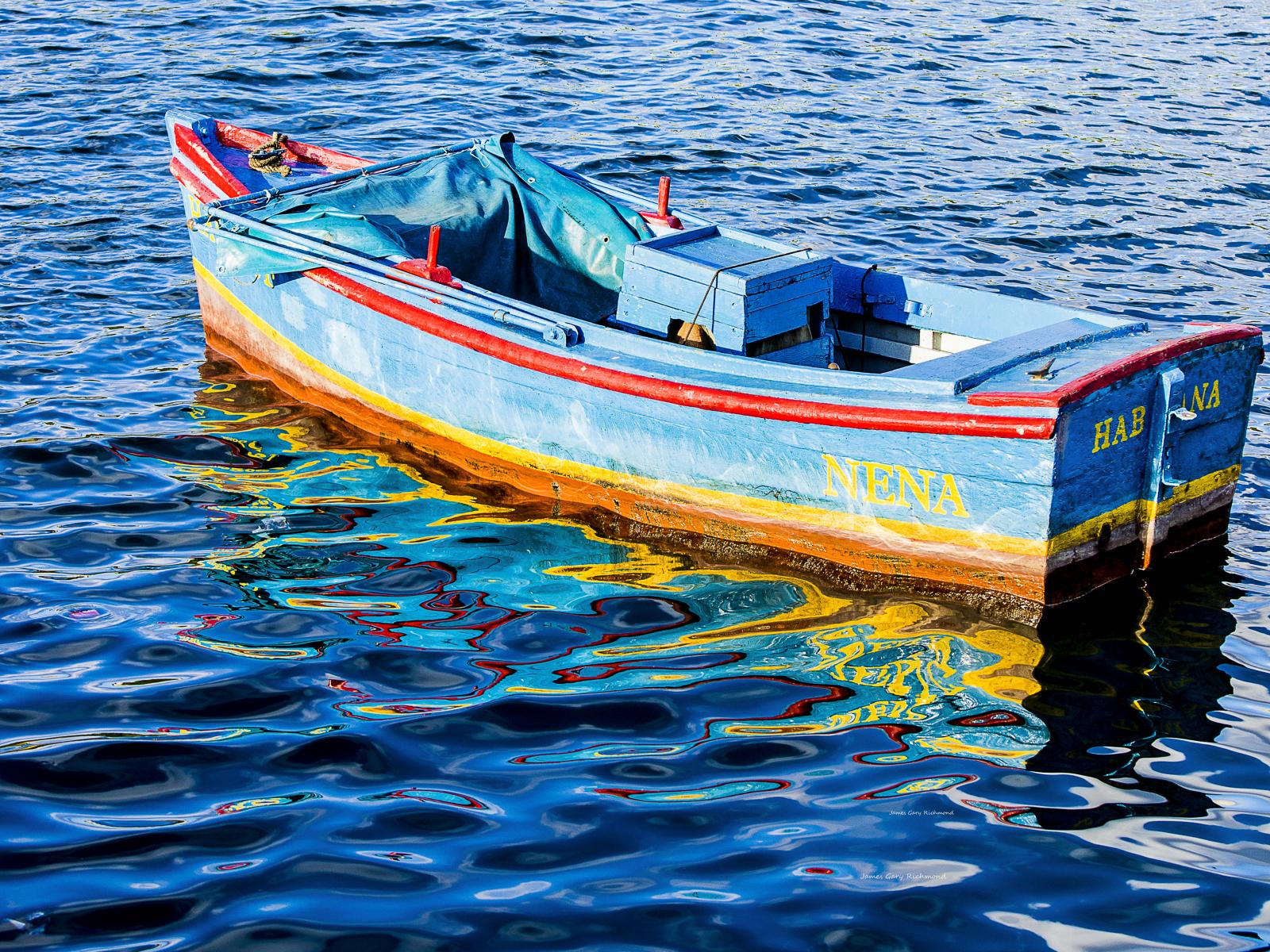 61573 caribbean, boat, reflection,, .jpg