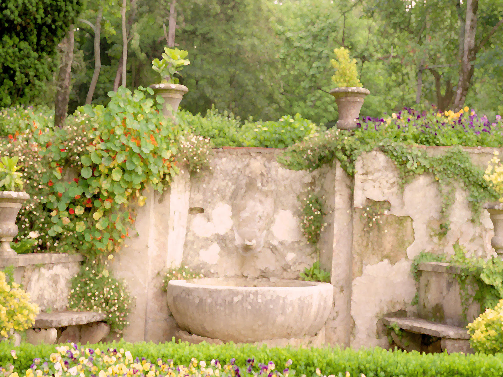 10273 architecture, nature, gardens, ,flowers, stone wall ,mafra, portugal .jpg
