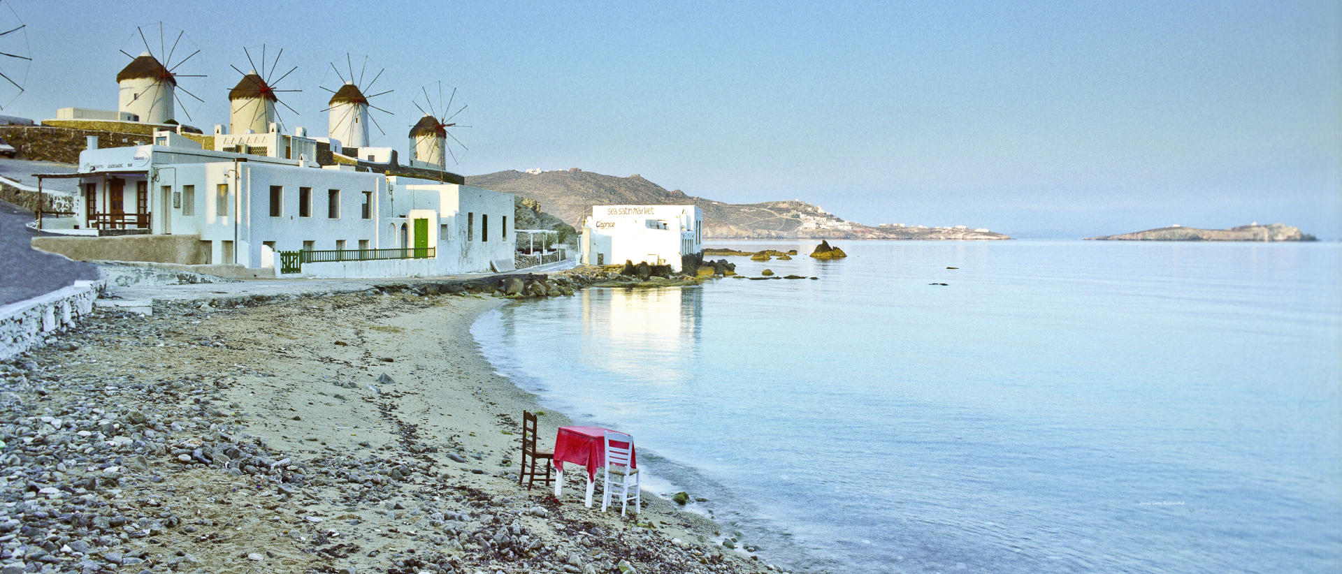 18509p architecture, seascape, chairs, Mykonos, Greece,  .jpg