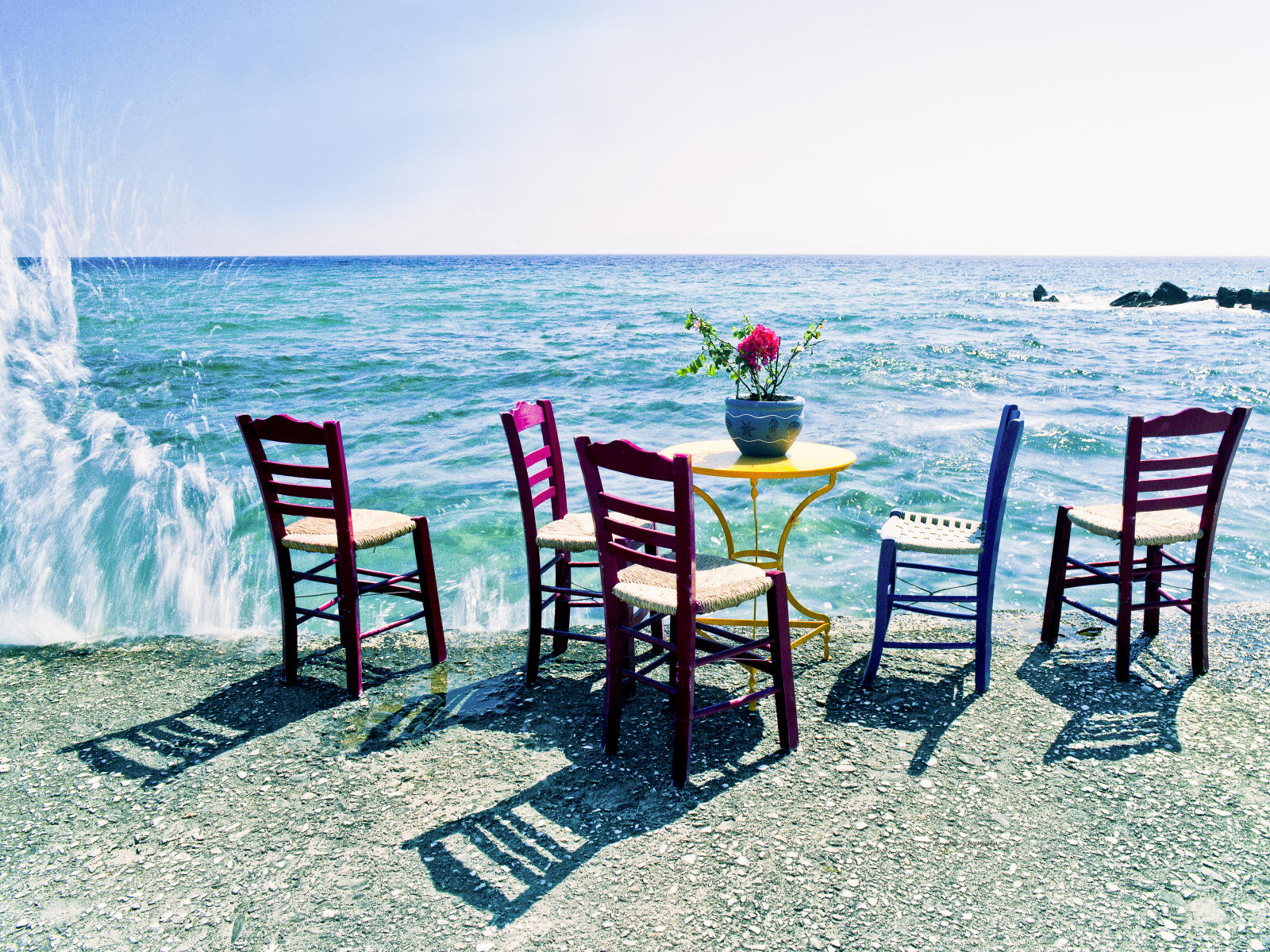 18700 seascape, seaside dinning, chairs, Mykonos, Greece, .jpg