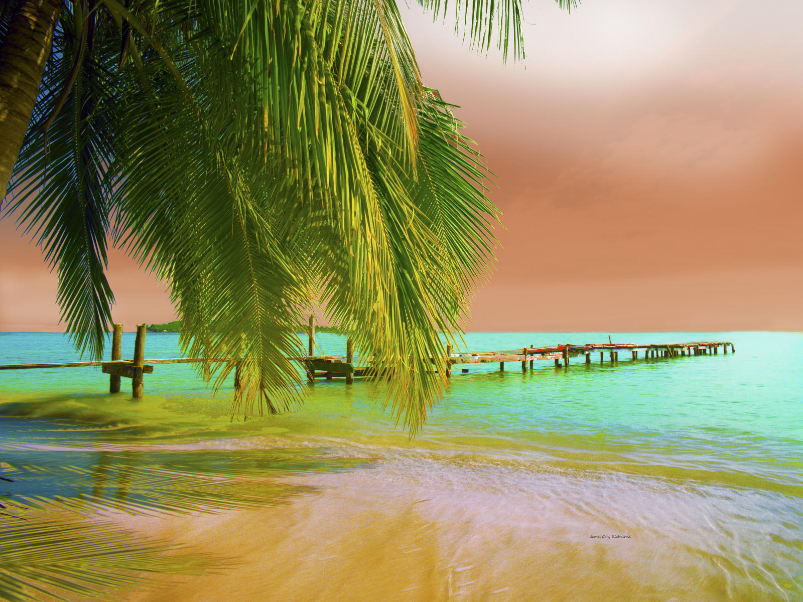 27590 seascape, hand painted, caribbean, tropical 9x12.jpg
