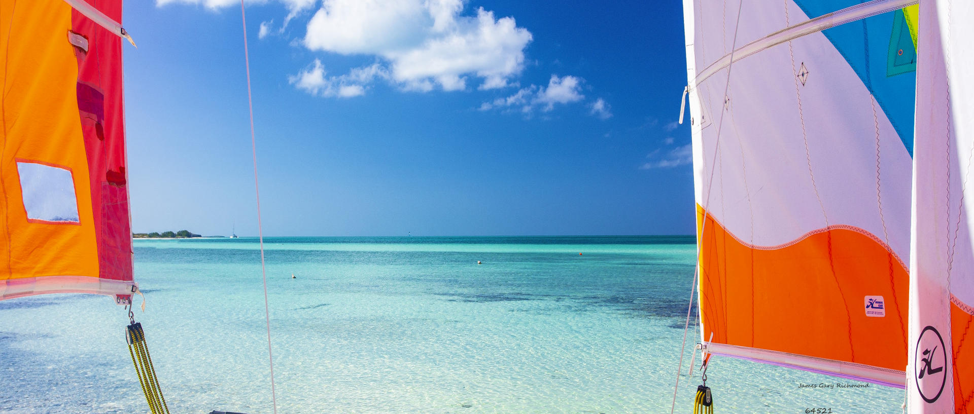 64521p seascape. coastline, sailboats, strong color, water.jpg