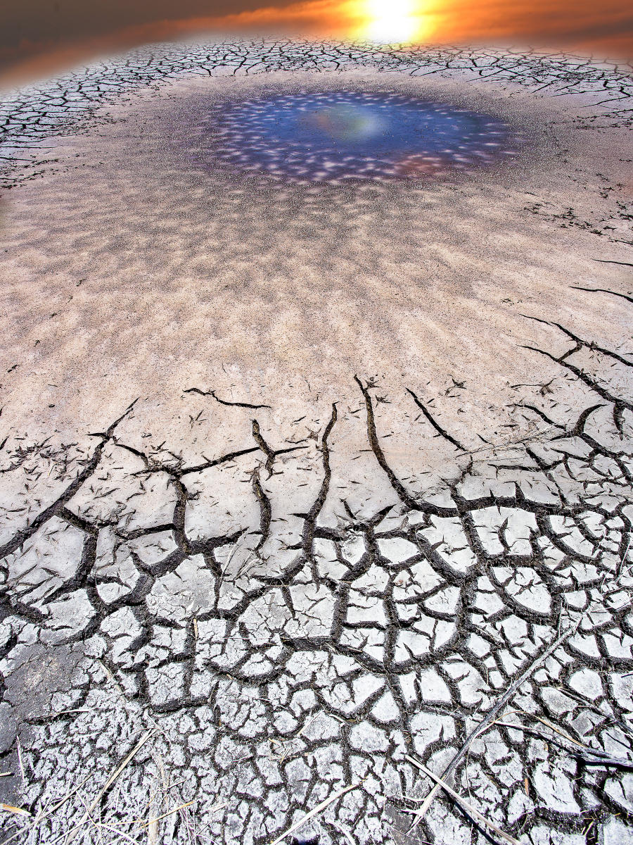 61149 nature, wetlands, dry mud, sunset, .jpg